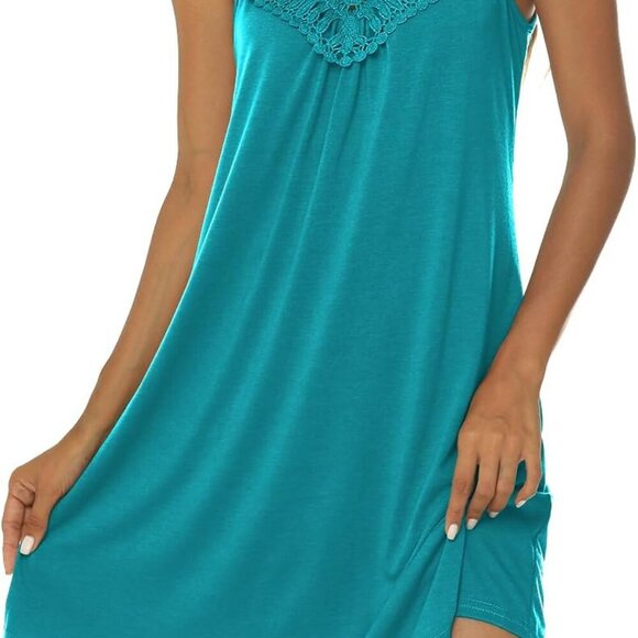 Women Halter Dress Summer Light Breathable Spaghetti Strap Beach Cover Up - Picture 2 of 3